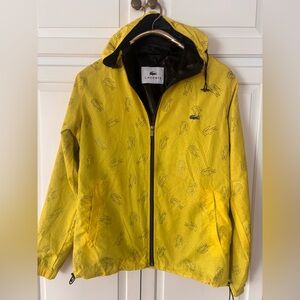 Vintage Lacoste Men's All Over Crocodile Graphics Bright Yellow Small